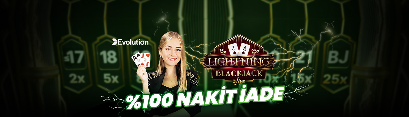 Canlı Casino'da Yeni Heyecan: Lightning Blackjack 100%